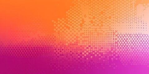 Abstract orange purple pink color gradient background, halftone texture digital banner design
