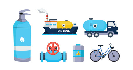 Renewable and non-renewable energy sources, Hydroelectric power station, solar cells, fossil fuels.