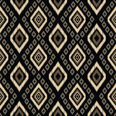 Ikat paisley. Eethnic pattern oriental African American Indonesia, Asia, Aztec motif textile and bohemian.design for background, wallpaper,carpet print, fabric, batik .vector ikat pattern.