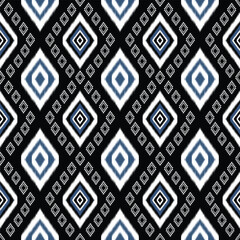 Ikat paisley. Eethnic pattern oriental African American Indonesia, Asia, Aztec motif textile and bohemian.design for background, wallpaper,carpet print, fabric, batik .vector ikat pattern.