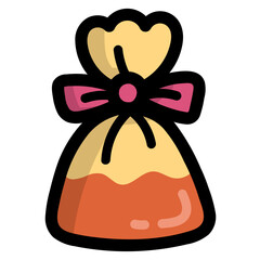 candy filled outline icon style