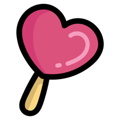 lollipop filled outline icon style