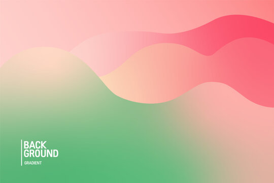 Colorful green and pink gradient background. Fluid banner template vector illustration. Abstract background.
