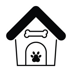 dog house icon, dog vector, house illustration