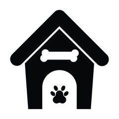 dog house icon, dog vector, house illustration