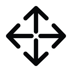 extend icon, arrow vector, full illustration