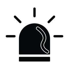 siren icon, police vector, alarm illustration