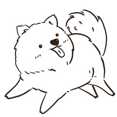 Cute Dog Character with hand drawn style