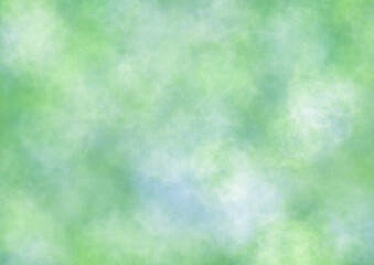 Abstract art background light green and olive colors. Watercolor painting on canvas with soft foggy gradient.