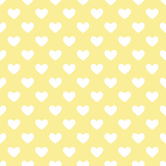 Seamless purple heart pattern on yellow background.Simple heart shape seamless pattern in diagonal arrangement. Love and romantic theme background.