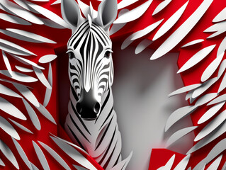 Portrait of the zebra