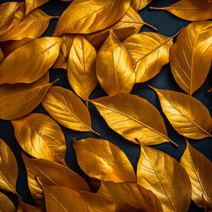 Obraz na płótnie Canvas golden leaves background