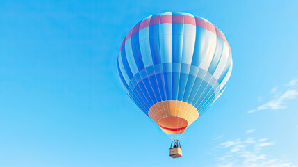 Naklejka premium Colorful hot air balloon flying in the air. Generative AI