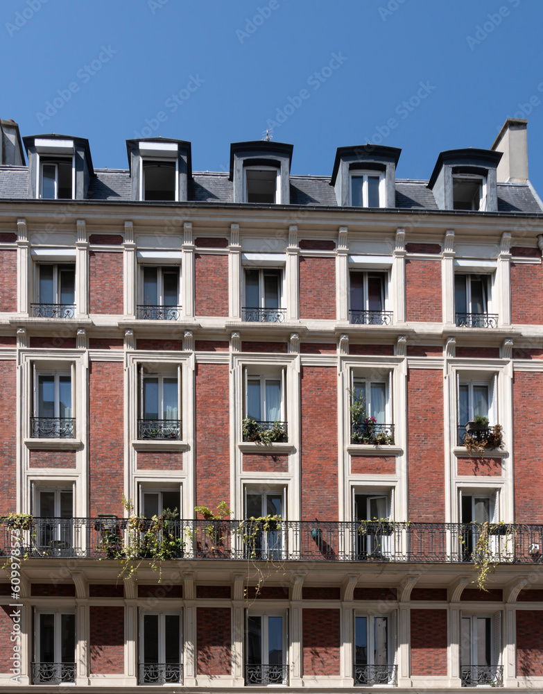 Wall mural paris, square, apartment, city, building, people, district, neighborhood, street, capital, window, f