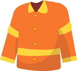 Firefighter character with fire fighting equipment and tools. Fireman uniform.