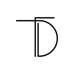 letter TD logo