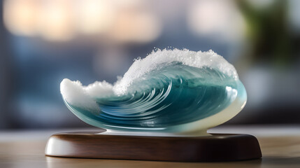 ocean wave trophy, generative ai