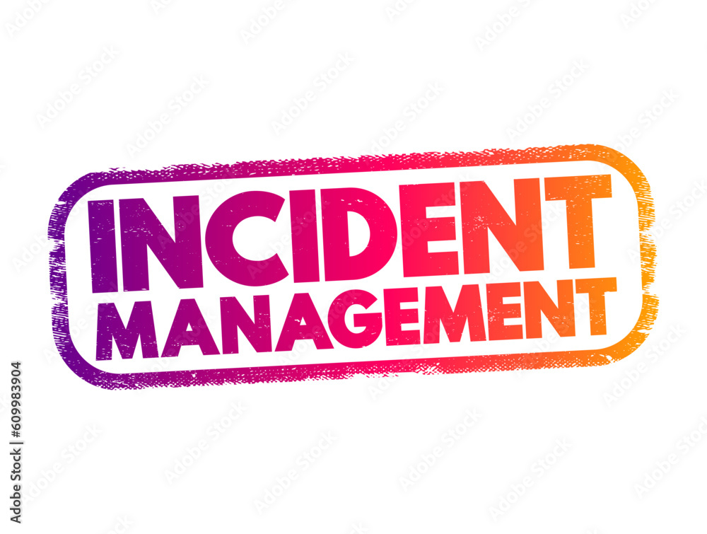 Poster incident management - process used to respond to an unplanned event or service interruption and rest