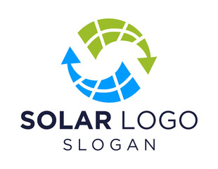 Fototapeta premium Logo design about Solar Panel on a white background. made using the CorelDraw application.