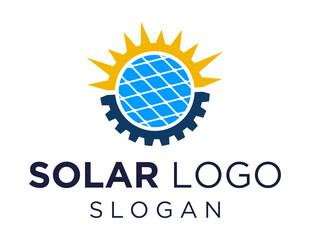 Logo design about Solar Panel on a white background. made using the CorelDraw application.