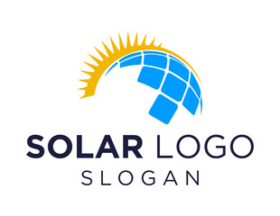 Logo design about Solar Panel on a white background. made using the CorelDraw application.
