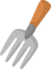 Planting fork for planting and transplanting plants. A tool for caring for plants.