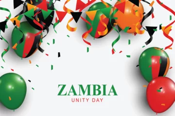 Foto op Aluminium Zambia Unity Day background. © Threecorint