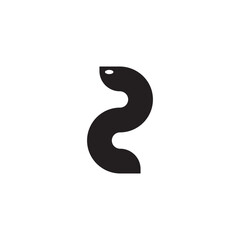 letter S snake logo illustration.