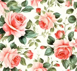 Behang Rose Floral Pattern © Nick