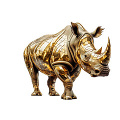 Obraz premium gold rhinoceros