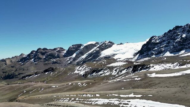Ausangate Andes mountains in Peru near Cuzco city