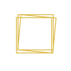 Gold Geometric Polygonal frame 