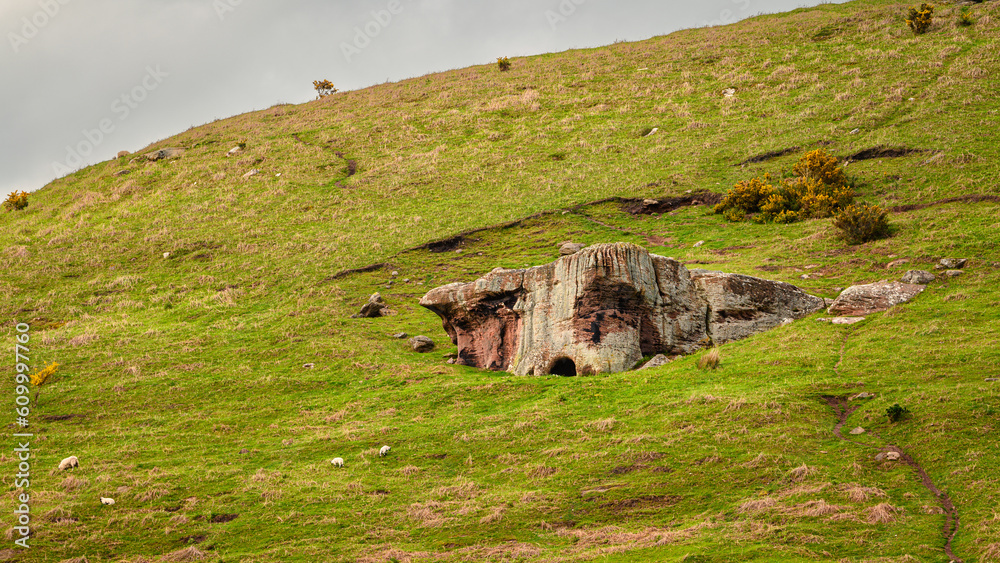 Canvas Prints Cuddy's Cave also known as St Cuthbert's Cave, situated near Doddington Village in Northumberland halfway up a small hill in a giant rock