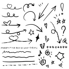 Hand drawn arrow lines