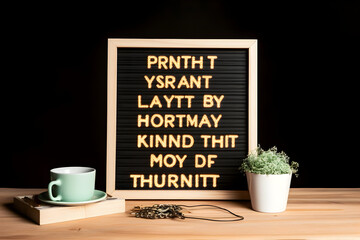 Let your sanity be the priority inspirational quote on your letter board. inspirational psychological tex
