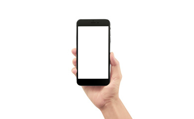 Hand holding new smartphone . Smartphone  png