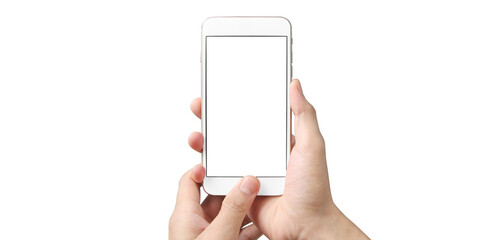 Hand holding new smartphone . Smartphone  png