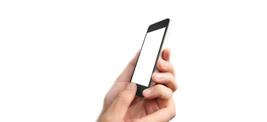 Hand holding new smartphone . Smartphone  png