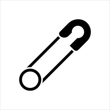 Safety pin icon. vector design on white background. symbol. web. graphic.