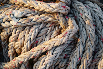 Background texture of coiled marine or nautical rope