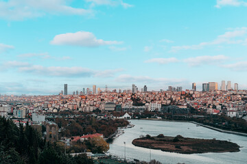 Pierre Loti view point. Cityscape of Istanbul Turkey.