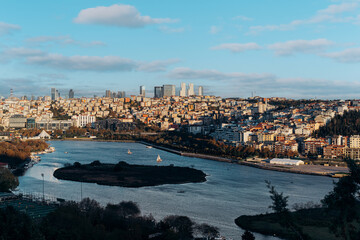 Pierre Loti view point. Cityscape of Istanbul Turkey.