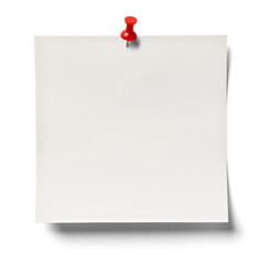 note paper pin office reminder push message memo post business background white board notice blank clip thumbtack tack label red empty notepad