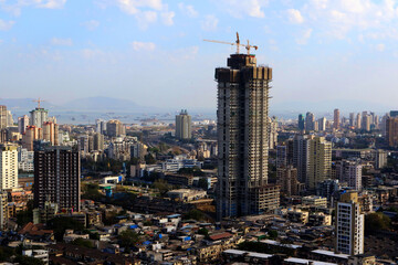 Building under construction, Chembur, Bombay, Mumbai, Maharashtra, India
