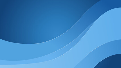 Blue abstract wave background presentation template	

