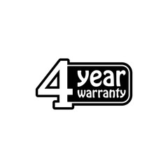 Year warranty icon isolated on transparent background