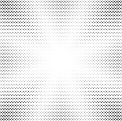 Halftone gradient sun rays pattern. abstract halftone vector dots background. monochrome dots pattern. pop art, comic small dots. star rays halftone poster. shine, explosion. sunrise rays background.	