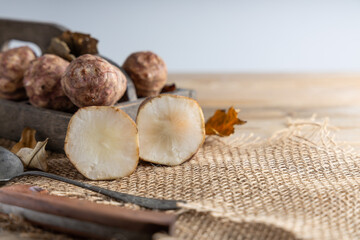 Trendy Winter vegetable jerusalem antichoke.