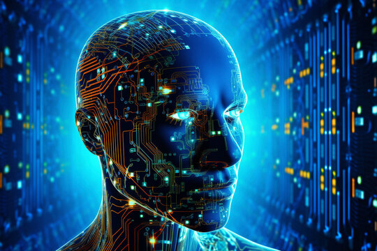 Artificial intelligence and machine learning concept. Generative AI.