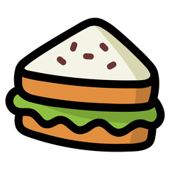 sandwich filled outline icon style